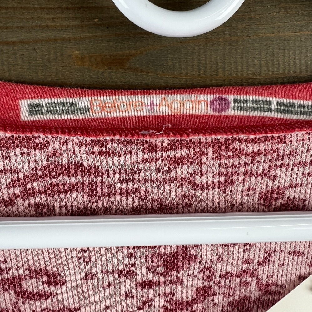 Before + Again Womens Shirt Thermal Waffle Knit Vneck Floral Striped Boho XL - Picture 7 of 7